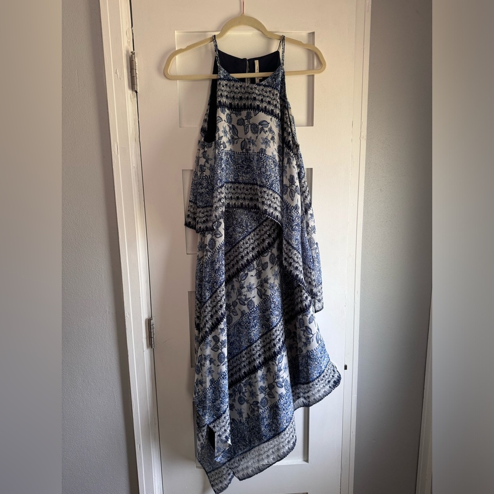 Rachel Roy Blue Patterned Maxi Dress